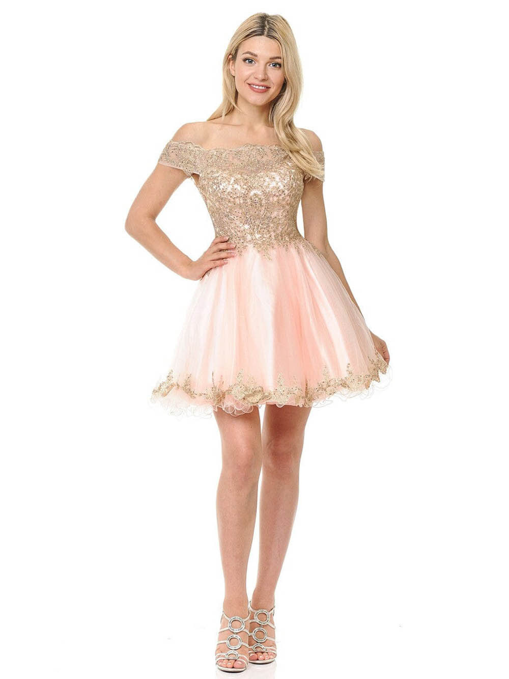 Off Shoulder Homecoming Dress Lace Appliques Beaded Short A Line Tulle Cocktail Dress Ms2610102