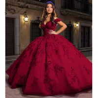 Damen Quinceanera-Kleid mit Herzausschnitt, Ballkleid, Spaghettiträger, Spitzenapplikationen, Sweet 16-Kleider für Teenager