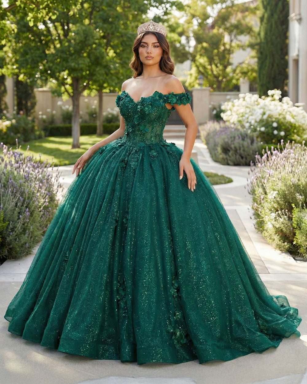 Emerald Green Quinceanera Dress Off Shoulder Floral Applique Glitter Q Msikoods Official Store Emerald Green Quinceanera Dress Off Shoulder Floral Applique Glitter Q Msikoods Official Store