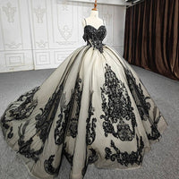 Robe de Quinceanera en forme de cœur pour femme, robe de bal, bretelles spaghetti, dentelle, appliques, robes Sweet 16 pour adolescentes