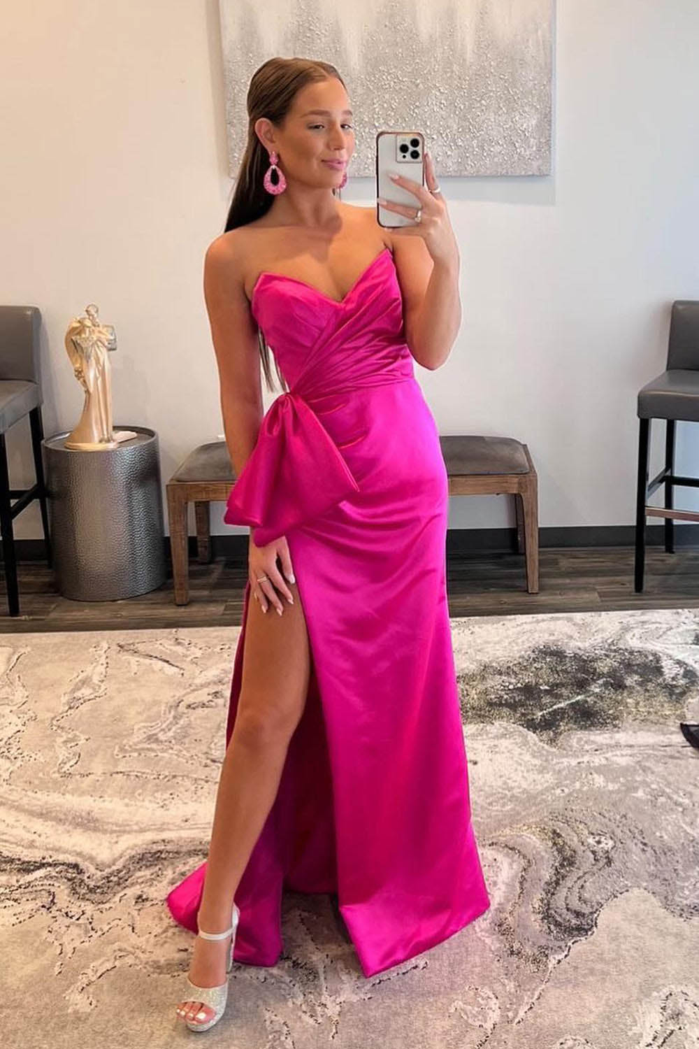 Vestido de Festa com Lantejoulas, Uma Manga, Ombro Só, Vestido de Baile Feminino Brilhante, Vestido de Cocktail para Noite