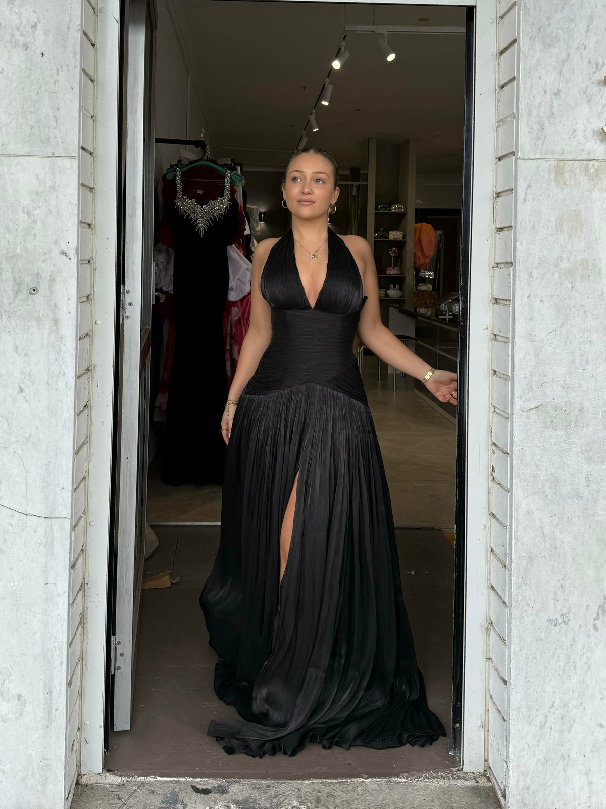 Robe de soirée élégante à volants verts pour femme, robe de soirée à col rond, robe de soirée formelle