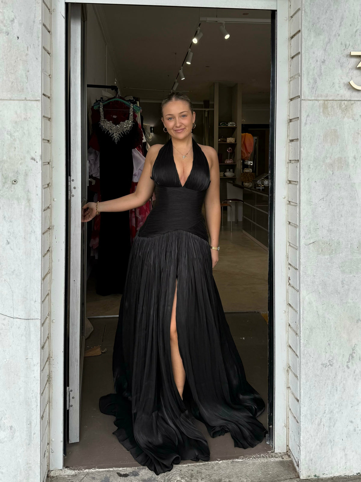 Robe de soirée élégante à volants verts pour femme, robe de soirée à col rond, robe de soirée formelle