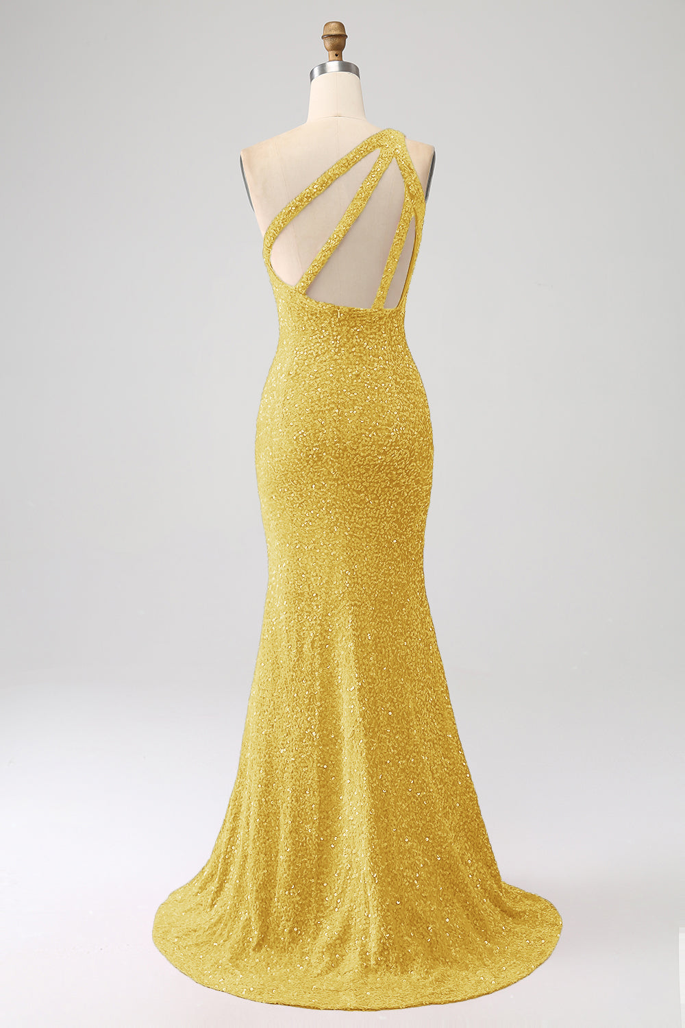 One Shoulder Sequin Prom Dress High Slit Glitter Mermiad Evening Gown Ms2511215