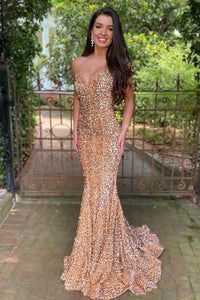 Red Strapless Mermaid Evening Dress Sparkly Long Prom Dress Ms2509211