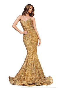 Sparkly Mermaid Prom Dress Sweetheart Sequin Evening Gown Elegant Party Dress Ms2510183