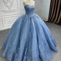 Vestidos de Quinceañera para Mujer con Escote Corazón, Vestido de Bola, Tirantes de Espagueti, Aplicación de Encaje, Vestidos Dulces 16 para Adolescentes