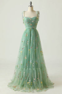 Floral Embroidered Long Prom Dress Romantic Sweetheart Party Gown Ms2510166