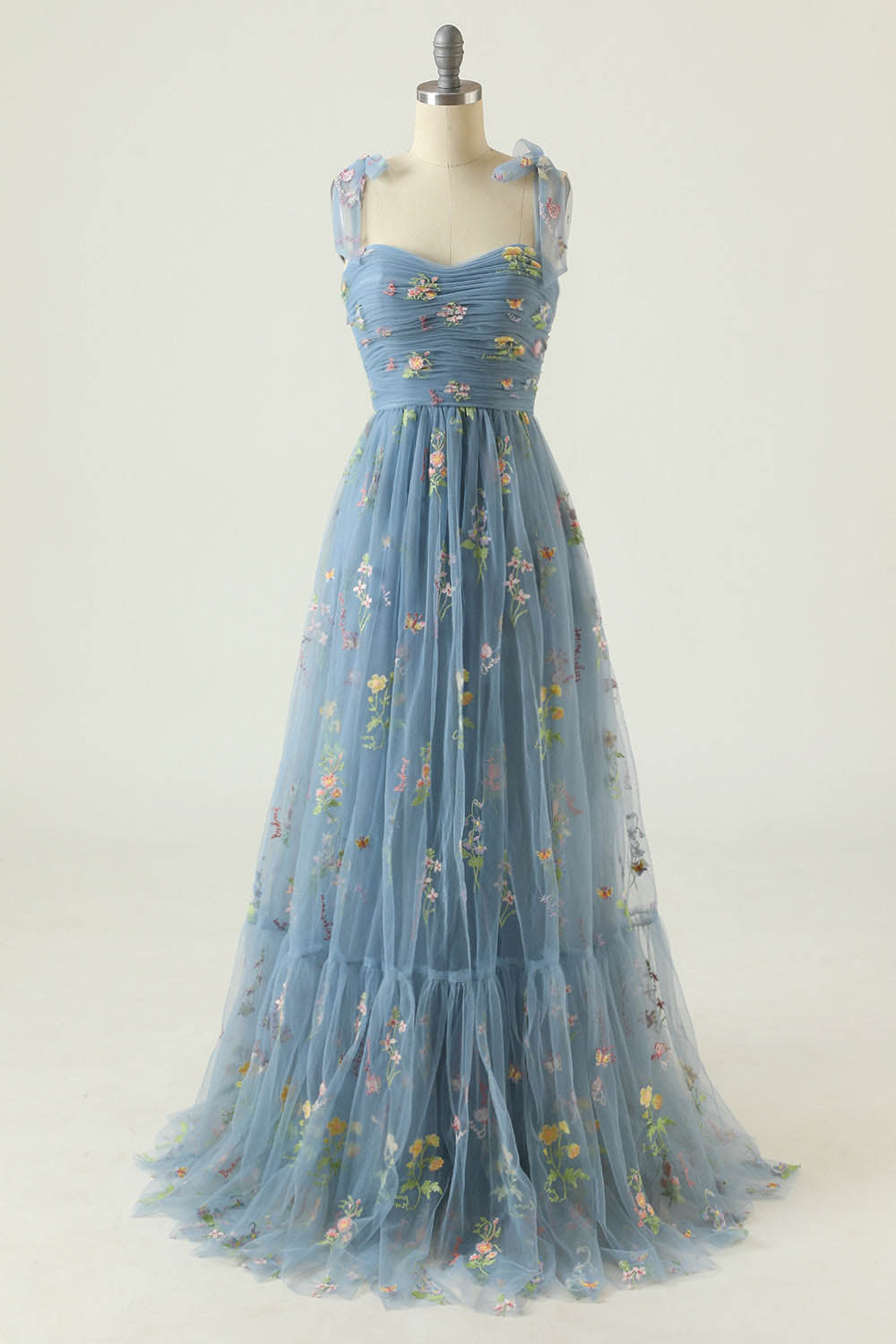 Floral Embroidered Long Prom Dress Romantic Sweetheart Party Gown Ms2510166