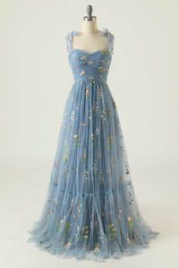 Floral Embroidered Long Prom Dress Romantic Sweetheart Party Gown Ms2510166