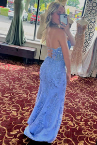 Mermaid Prom Dress Sweetheart Long Evening Dress with Appliques Ms250913