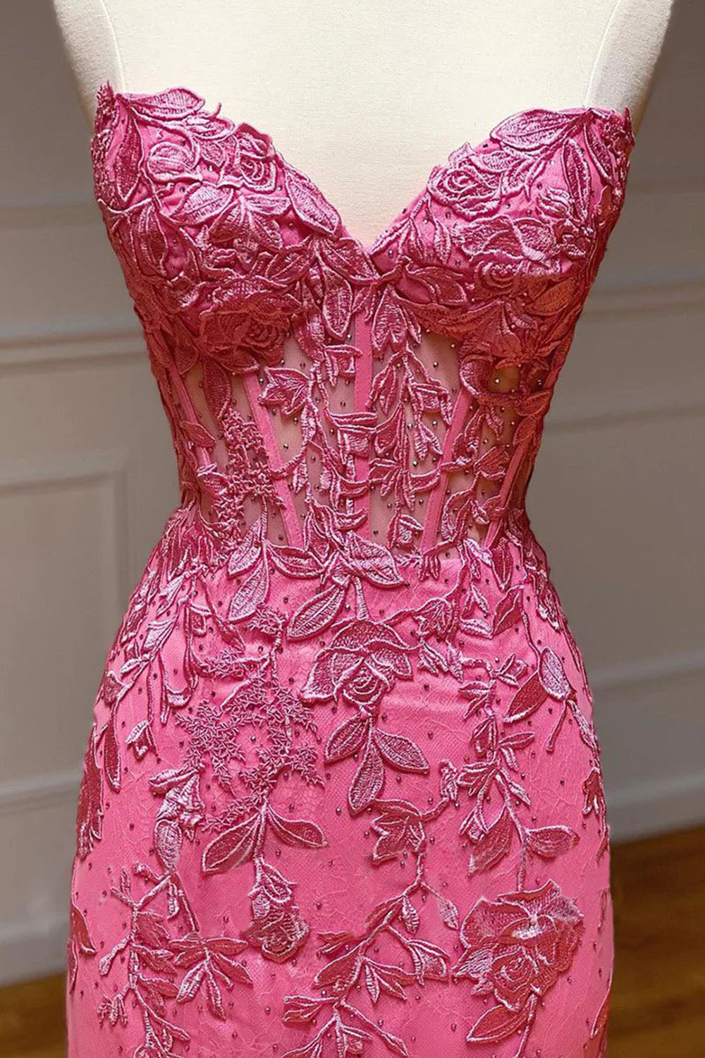 Mermaid Prom Dress Sweetheart Long Evening Dress with Appliques Ms250913