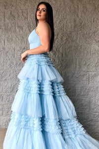 Abito da sera con spacco Ruffle, scollo a cuore, applicazioni in pizzo, corsetto, abito formale per festa di prom Ms2504114