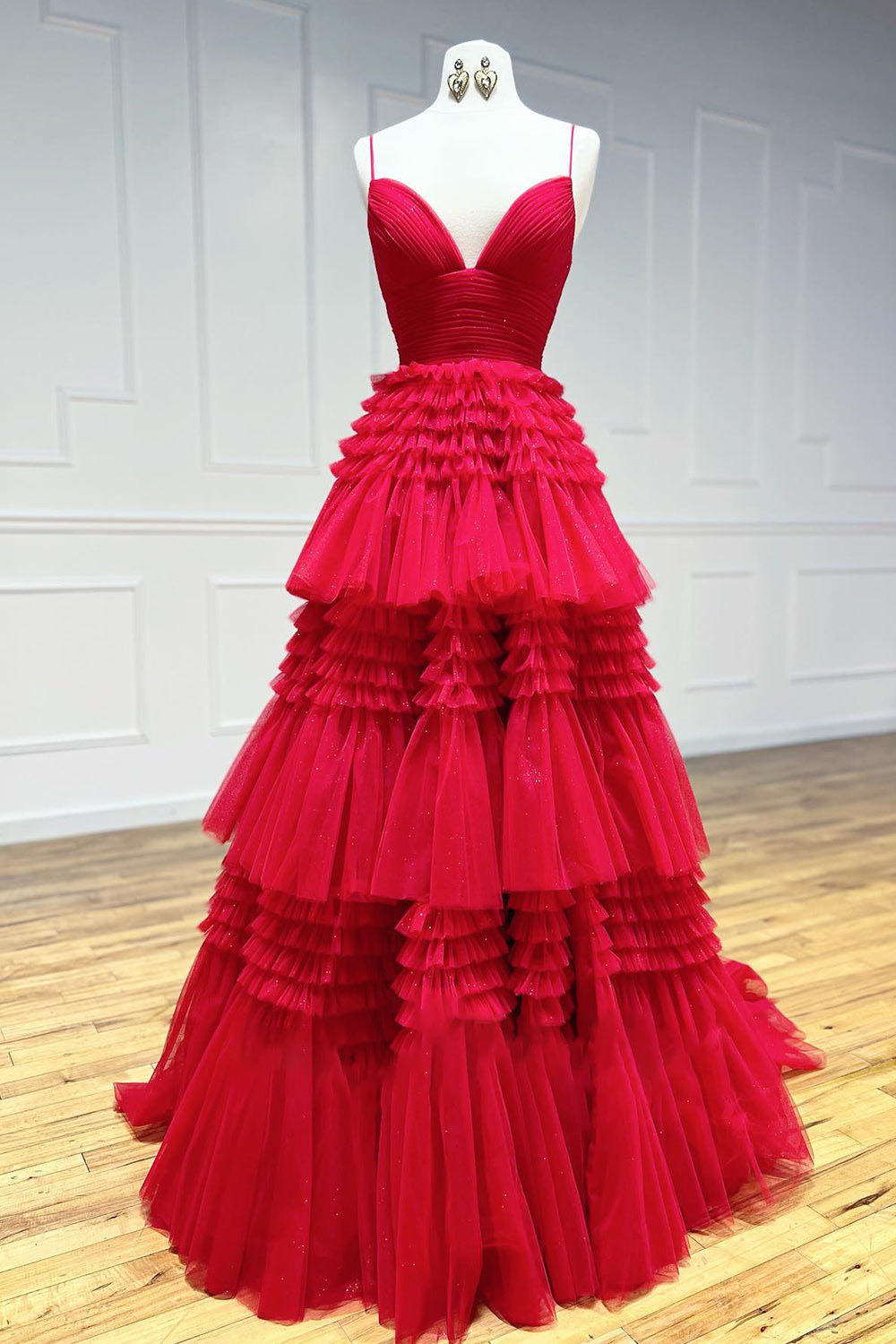 Abito da sera con spacco Ruffle, scollo a cuore, applicazioni in pizzo, corsetto, abito formale per festa di prom Ms2504114