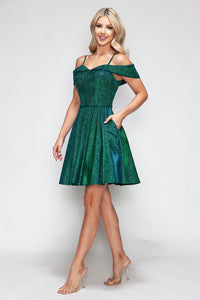 Glitzernde Pailletten-Heimkehrkleider 2024 für Teenager, schulterfrei, kurz, gestuftes Spitzen-Ballkleid, Cocktailpartykleid