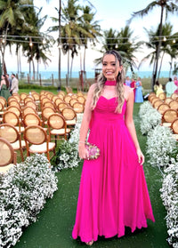 Chiffon Prom Dress Sweetheart Ruched A Line Evening Dress Party Bridesmaid Dress Ms2607221