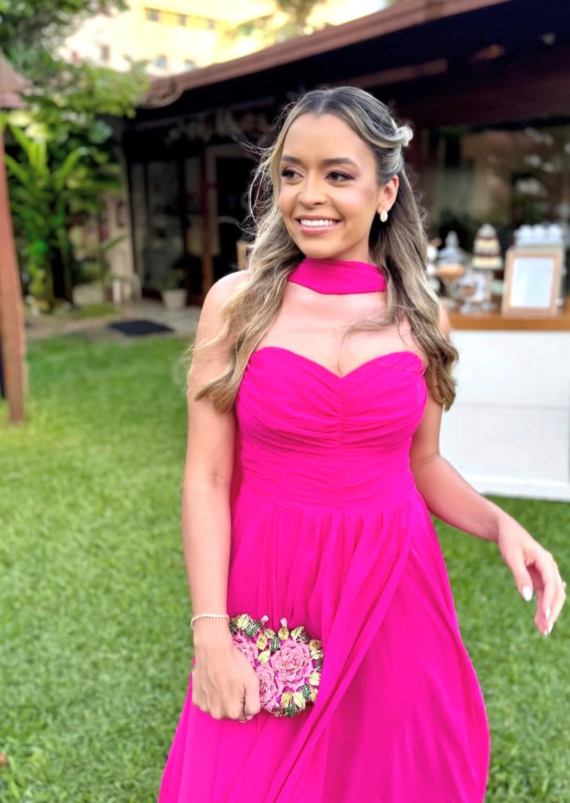 Chiffon Prom Dress Sweetheart Ruched A Line Evening Dress Party Bridesmaid Dress Ms2607221