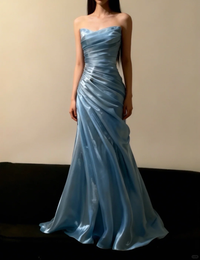 Robe de soirée élégante à volants verts pour femme, robe de soirée à col rond, robe de soirée formelle