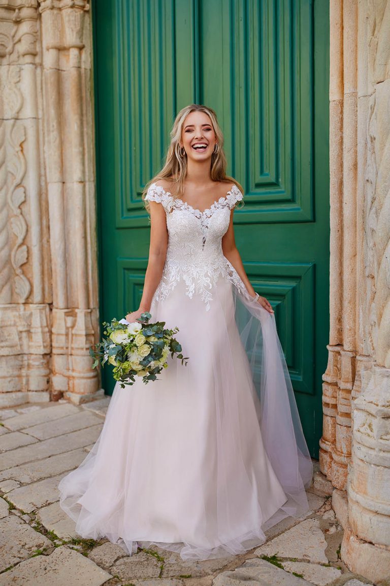 Lace Wedding Dresses Illusion Bridal Gown A Line Cap Sleeves Bride Dress Ms2603192