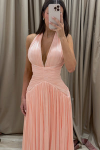 Robe de soirée élégante à volants verts pour femme, robe de soirée à col rond, robe de soirée formelle