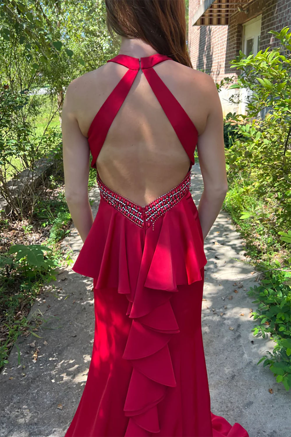 Abito da cerimonia azzurro cielo con corsetto in pizzo, scollo a cuore, abito di compleanno in chiffon a balze, abiti da laurea per adolescenti