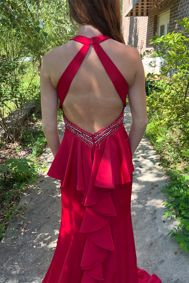 Vestido de Baile Azul Céu com Corpete de Renda, Decote Coração, Vestido de Aniversário em Chiffon com Camadas, Vestidos de Formatura para Adolescentes