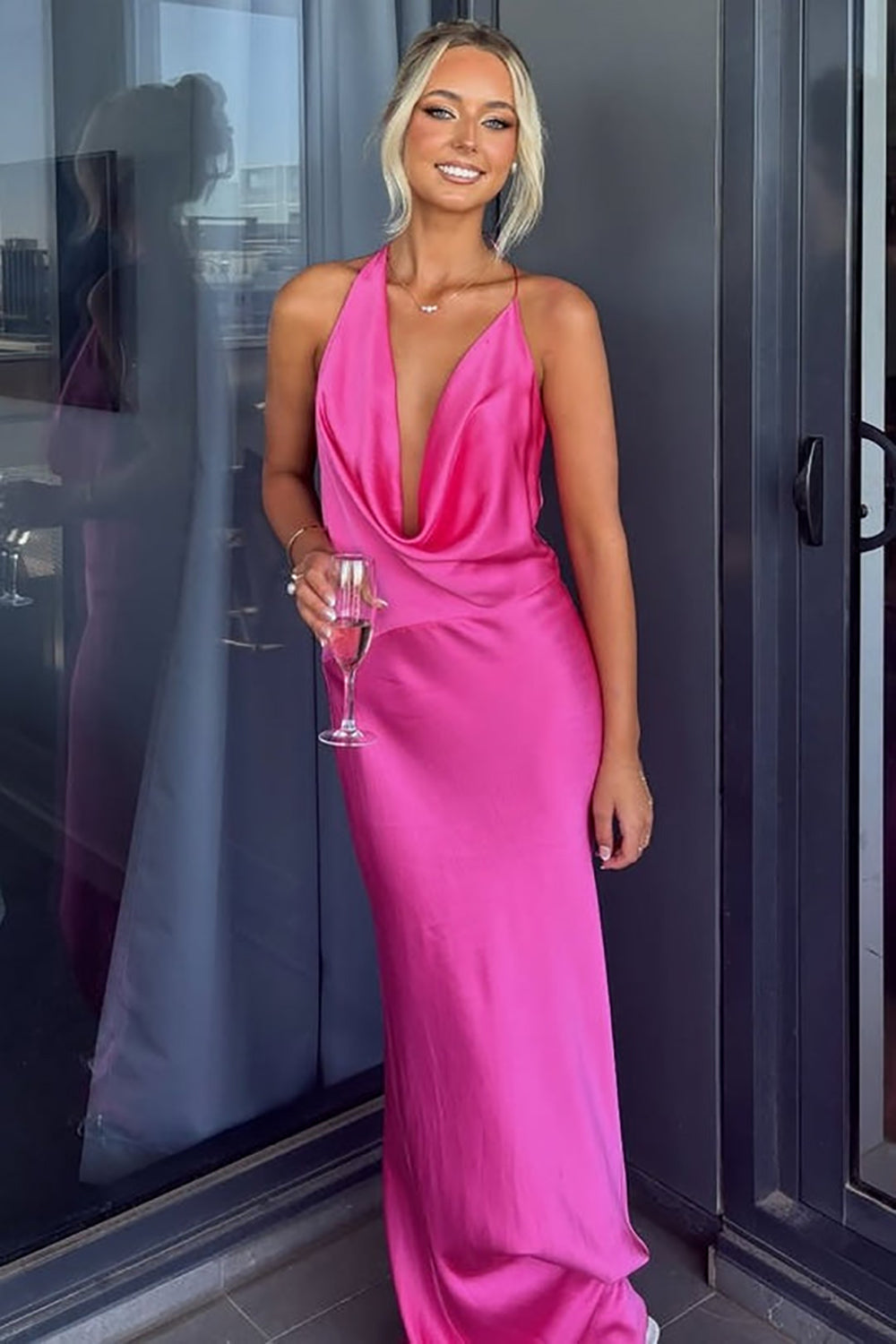 Ballkleid mit tiefem Ausschnitt und Spaghettiträgern, A-Linie, Tüll, Abendkleid, langes formelles Kleid für Damen