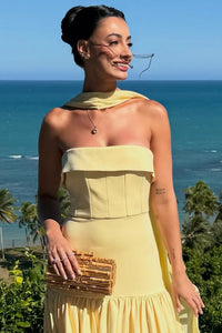 Elegantes grünes Ballkleid mit Rüschen und Rundhalsausschnitt für Damen, formelle Anlässe, Partykleid, Abendkleid