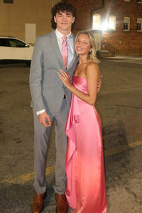 Himmelblaues Ballkleid mit Spitze und Korsett, herzförmiger Ausschnitt, Geburtstagskleid aus Chiffon, abgestufte Teenager-Abschlusskleider