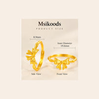 2027 Elegant Gold Bow Ring for Women Adjustable Butterfly Knot Design Dainty Fashion Jewelry Gift