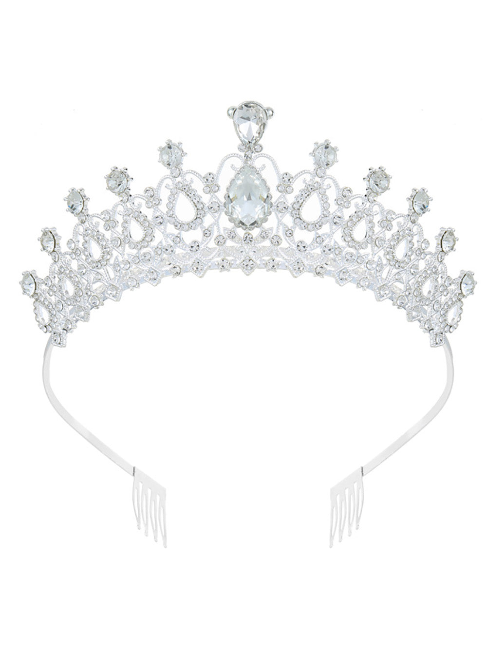 Baroque Queen Large Crystal Crowns For Bridal Women Girls Wedding Tiaras Diadem Comb Princess Party Hair Dress Jewelry Ms26032471