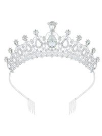 Baroque Queen Large Crystal Crowns For Bridal Women Girls Wedding Tiaras Diadem Comb Princess Party Hair Dress Jewelry Ms26032471