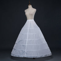 Women Crinoline Petticoat A-line 6 Hoop Skirt Slips Long Underskirt for Wedding Petticoats Ball Gown Ms2603302