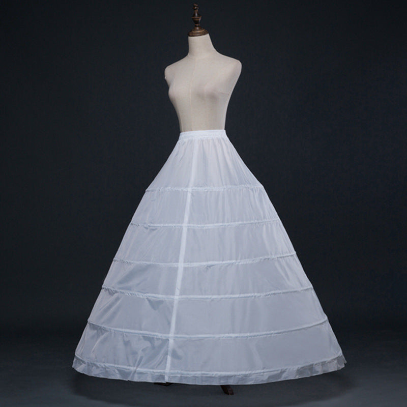 Women Crinoline Petticoat A-line 6 Hoop Skirt Slips Long Underskirt for Wedding Petticoats Ball Gown Ms2603302