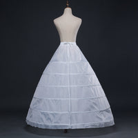 Women Crinoline Petticoat A-line 6 Hoop Skirt Slips Long Underskirt for Wedding Petticoats Ball Gown Ms2603302