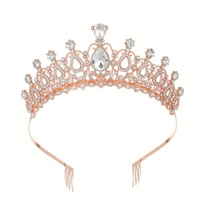 Baroque Queen Large Crystal Crowns For Bridal Women Girls Wedding Tiaras Diadem Comb Princess Party Hair Dress Jewelry Ms26032471