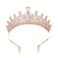 Baroque Queen Large Crystal Crowns For Bridal Women Girls Wedding Tiaras Diadem Comb Princess Party Hair Dress Jewelry Ms26032471