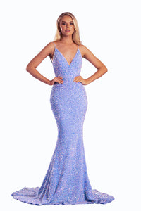 Einschultriges Pailletten-Ballkleid mit Schlitz Glitzer Langes Meerjungfrauen-Abendkleid Partykleid