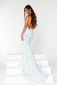 Einschultriges Pailletten-Ballkleid mit Schlitz Glitzer Langes Meerjungfrauen-Abendkleid Partykleid