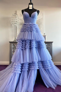 Abito da sera con spacco Ruffle, scollo a cuore, applicazioni in pizzo, corsetto, abito formale per festa di prom Ms2504114