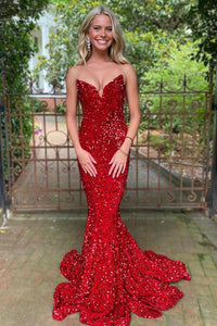 Abito da festa con paillettes a manica lunga e spalla scoperta da donna, abito da ballo scintillante, abito da cocktail da sera