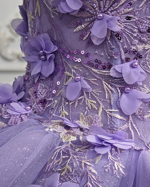 Damen Quinceanera-Kleid mit Herzausschnitt, Ballkleid, Spaghettiträger, Spitzenapplikationen, Sweet 16-Kleider für Teenager