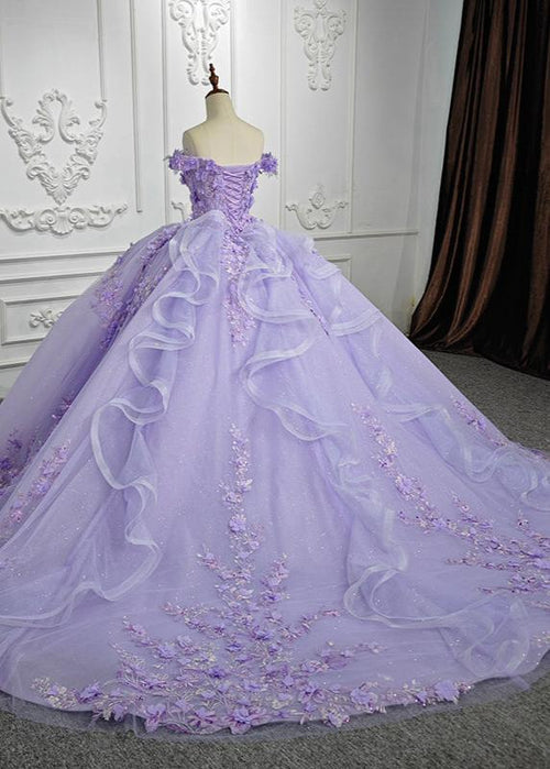 Damen Quinceanera-Kleid mit Herzausschnitt, Ballkleid, Spaghettiträger, Spitzenapplikationen, Sweet 16-Kleider für Teenager
