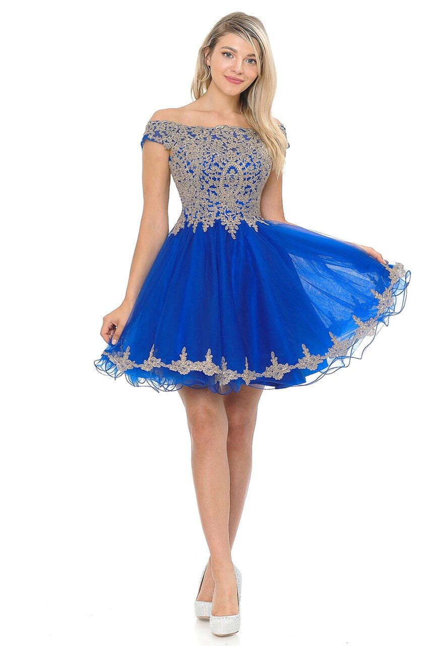 Off Shoulder Homecoming Dress Lace Appliques Beaded Short A Line Tulle Cocktail Dress Ms2610102