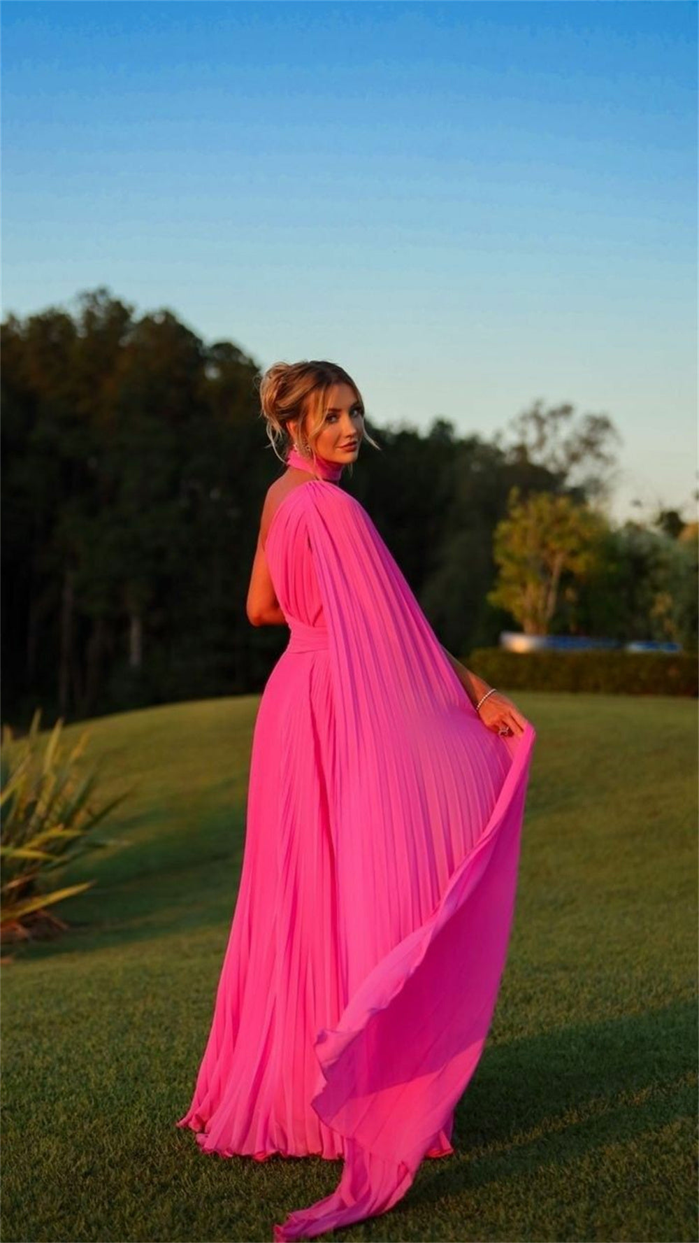 Luxury Woman Party Dress With Shawl Chiffon Birthday Dress Elegant Wom –  Msikoods Official Store
