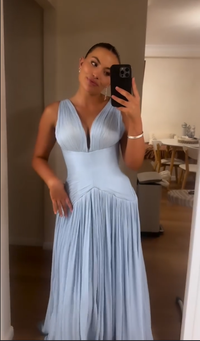 Robe de soirée élégante à volants verts pour femme, robe de soirée à col rond, robe de soirée formelle