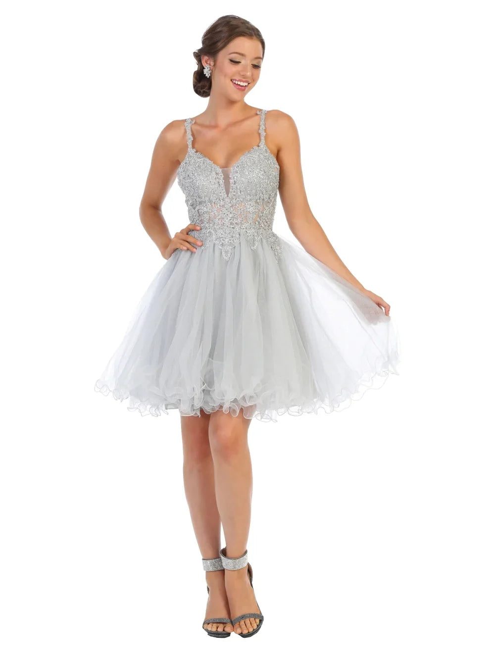Robes de soirée à paillettes scintillantes 2024 pour adolescentes, épaules dénudées, courtes, en dentelle, robes de bal, robe de cocktail