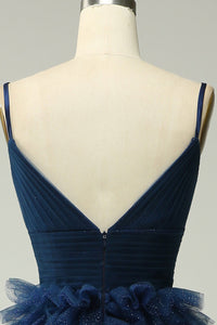 Abito da sera con spacco Ruffle, scollo a cuore, applicazioni in pizzo, corsetto, abito formale per festa di prom Ms2504114