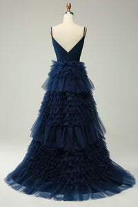 Abito da sera con spacco Ruffle, scollo a cuore, applicazioni in pizzo, corsetto, abito formale per festa di prom Ms2504114