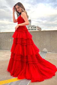Abito da sera con spacco Ruffle, scollo a cuore, applicazioni in pizzo, corsetto, abito formale per festa di prom Ms2504114
